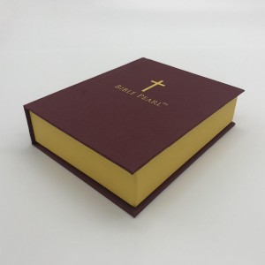 Confezione regalo in cartone personalizzata in stile libro per l'imballaggio di gioielli