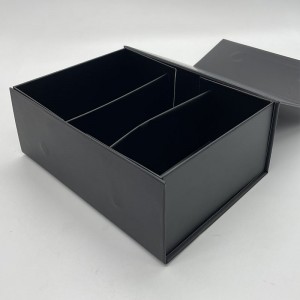Цена завода, упаковочная коробка для черных кофейных пакетов с магнитным закрыванием.