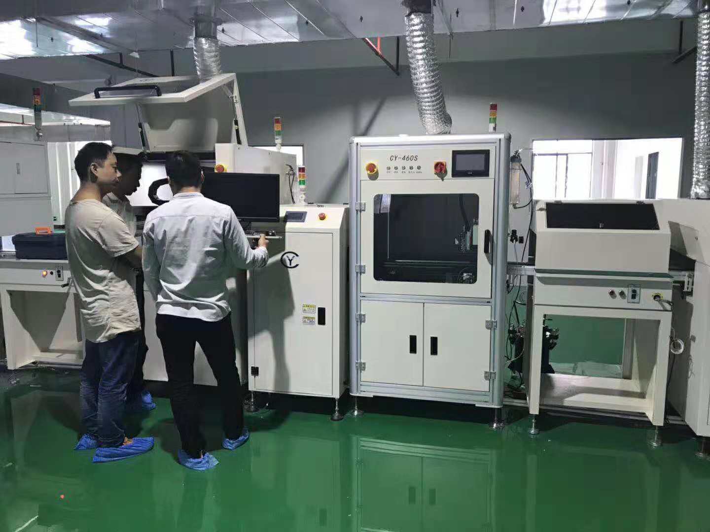 Proceso de tres máquinas de revestimento anti-pintura.