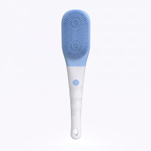 cleaning body scrubber silicone shower brush long handle bath brush