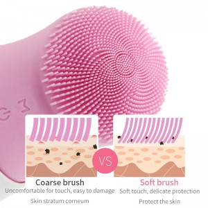 silicone rotary brush electric waterproof massage facial brush