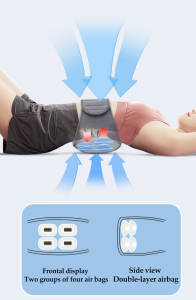 Lower Back Belt Pain Relief Lumbar Massage Heating Waist Massager Belt