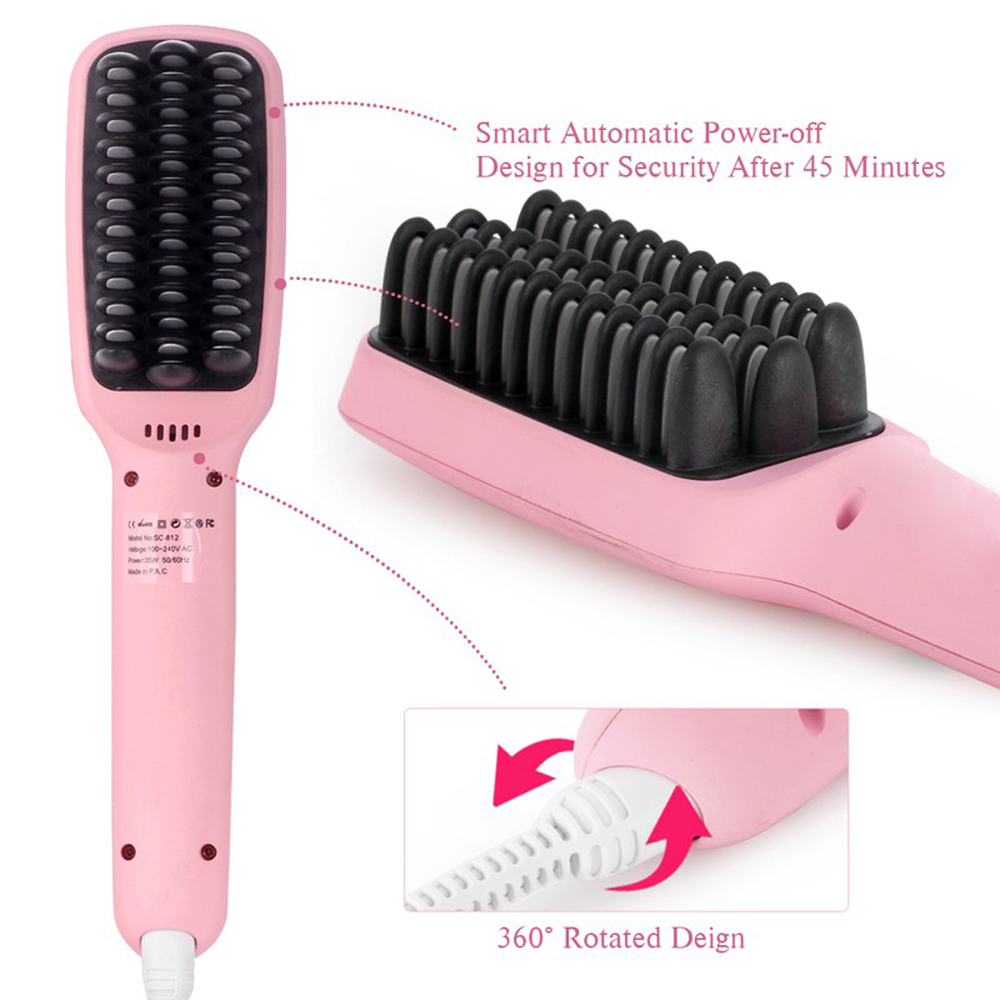 Excellent quality eyebrow hair remover - anion hair straightener comb multifunctional hot air comb  – Enimei