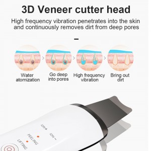 2023 facial skincare device ultrasonic vibration skin scrubber
