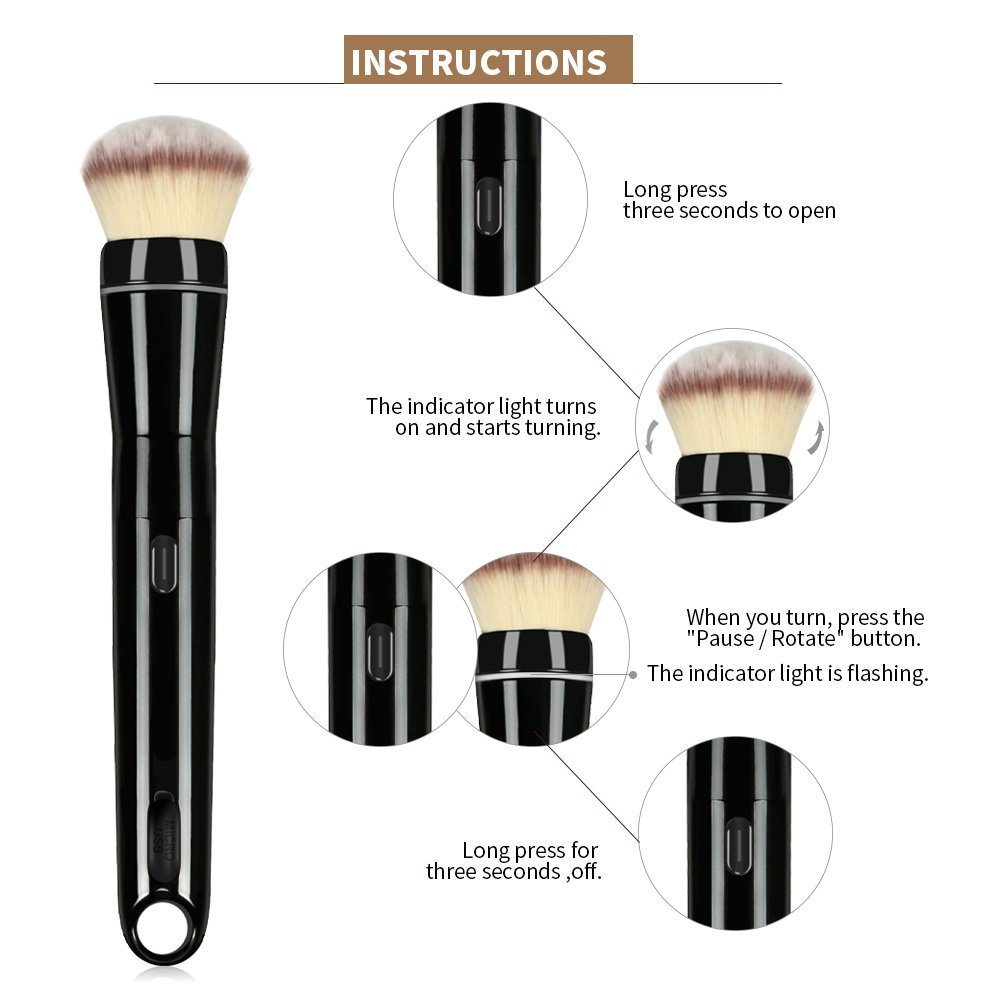 High definition Powder Puff For Makeup - multifunctional beauty makeup brush electric daily makeup brush  – Enimei