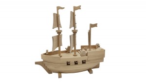 Wood Pirate Ship Toy