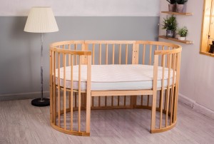 Wooden Round Baby Crib,Wooden Baby Furniture Bed