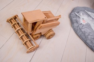 Wood Farm Harvester Toy