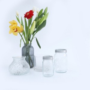 High quality recycleble glass bottle and cups