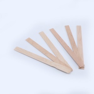 Natural birch and poplar paint paddle with smooth surface