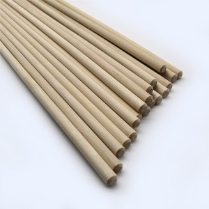 Wood dowel wand,curtain rod  drilled and chamfered for household using