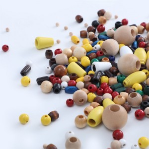 Wood round beads plain natural assorted sizes for crafting decoration and DIY handicrafts