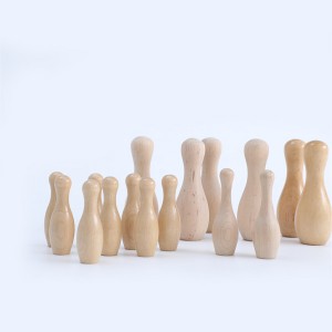 Wooden Bowling Pin customized various specifications of bowling set for desktop table  game  educational toys for Kids