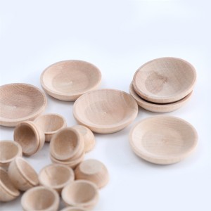 Wood Bowl&Plate Play House Children Kids Wooden Kitchen  Cooking Learning Toys