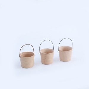 small wooden Bucket /Barrel for toy play kitchen accessories 