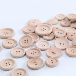 Custom Original Round Two Holes Handmade Wooden Buttons  Sewing Cloth Accessories