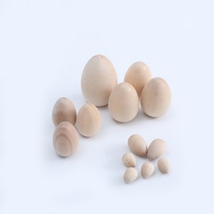 Plain and painted wooden eggs for Easter Egg and other other DIY purpuse