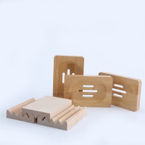 Custom logo eco-friendly small wooden soap dish holder soap rack