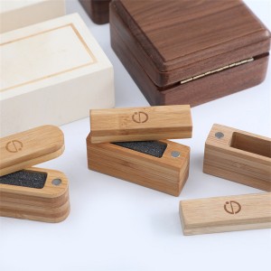  Solid Wood Bamboo Ring Boxes Jewellery Packaging Ring Display Boxes