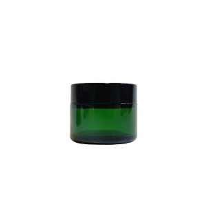 50g green glass cream jar with ABS plastic lid