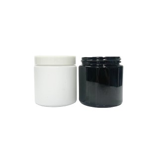 100g 100ml glossy black color straight sided glass cream jar
