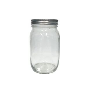 Buy Wholesale China 32oz Glass Storage Jar With Metal Lid Glass