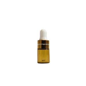 1ML Amber Glass Bottles with Glass Eye Dropper Dispenser for Sample Vial Small Essential Oil Bottle