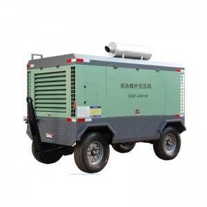 Hot sale industrial SGF-5/8 diesel-driven screw air compressor