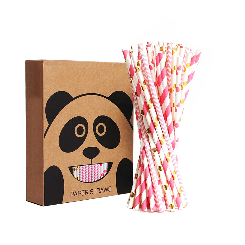 Factory Cheap Hot Hygienic Paper Srtraw Bulkbuy – Color striped paper straw specifications – Erdong detail pictures