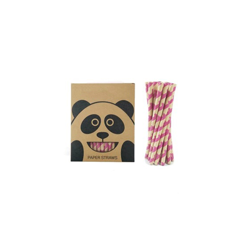 Renewable Design for Individual Paper Wrapped Straw - Color striped paper straw specifications – Erdong detail pictures