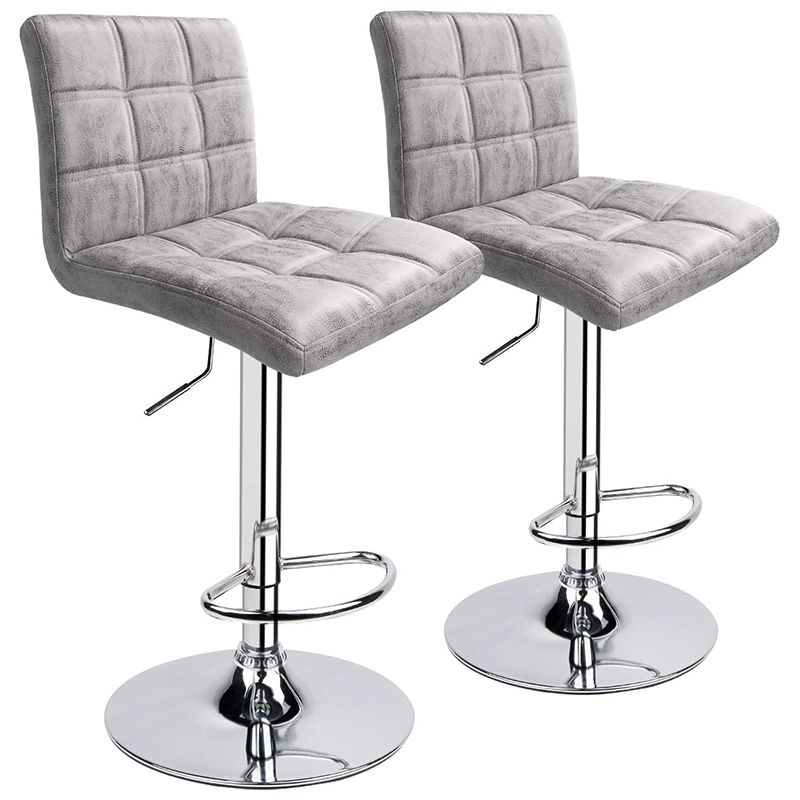 ERGODESIGN Adjustable Bar Stools with Square Back Set of 2 Featured Image