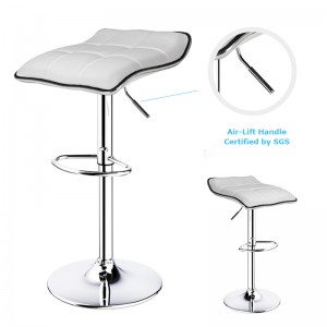 Backless Bar Stools with Adjutable Height and 360 Degree Swivel