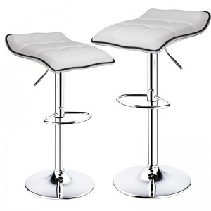 Backless Bar Stools with Adjutable Height and 360 Degree Swivel