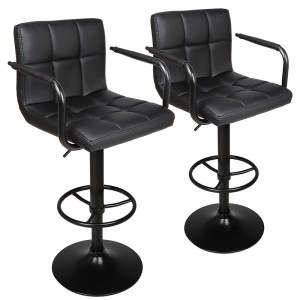 High-Quality OEM Storage Seat Factory Exporters –  ERGODESIGN Swivel Bar Stools with Backs and Arms and Black Base  – ERGODESIGN