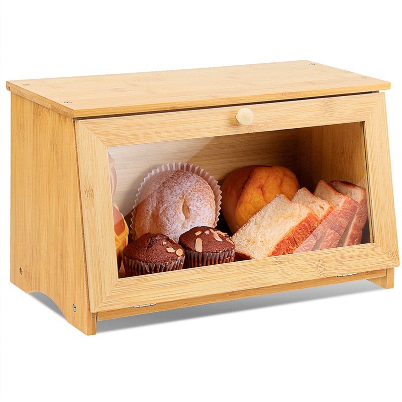 Wholesale OEM Kitchen Stools Factories Exporter –  ERGODESIGN Single-layer Bamboo Bread Box With Large Capacity  – ERGODESIGN