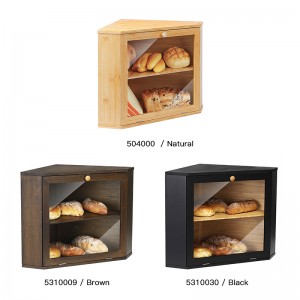 ERGODESIGN Corner Bread Box With 2 Layers Triangle Bread Box