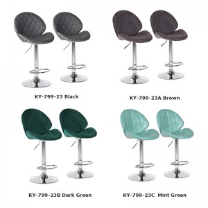 Leather Swivel Bar Stools with Adjustable Height Mint Green Bar Stools with Backs Set of 2