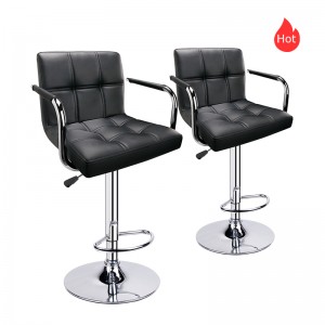 ERGODESIGN Swivel Bar Stools With Arms & Footrest Set of 2