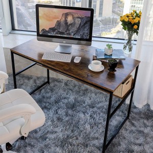ERGODESIGN Wooden Metal Frame Computer Desk for Office and Home