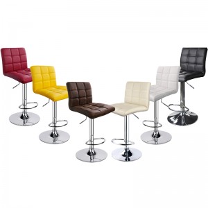 ERGODESIGN Modern Design Bar Stools with Adjustable Height and 360° Rotation for Kitchen and Home