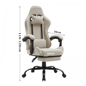 ERGODESIGN Custom Adjustable Swivel Gaming Racing Chair with Headrest and Lumbar Support