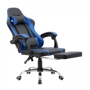 ERGODESIGN Gaming Chair with Lumbar Support Footrest Armrest Headrest Ergonomic Rolling Swivel Gaming Chair