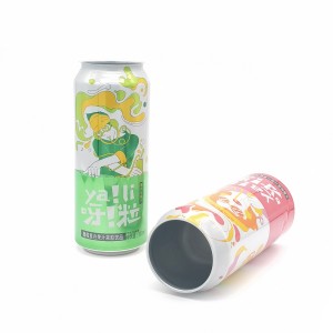 Custom wholosale 500ml standard aluminum metal can for beer beverage packaging