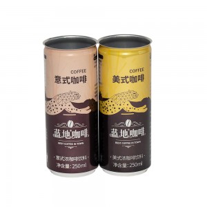 Custom printed blank aluminum can slim 250ml for coffee soda energy soft drinks