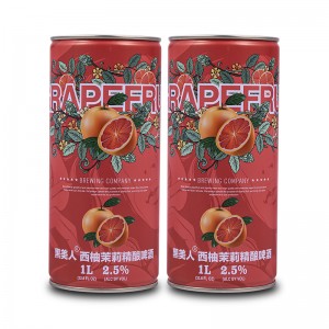 OEM 1000ml canned packaging fruit flavor beer