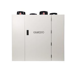 Bypass balanse CO2 og oksygen vertikalt veggmontert 250-500CBM ERV Recuperator ventilasjonssystem