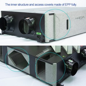 Vzduch-vzduch EPP materiál ERV Energy ventilační systém s bypassem