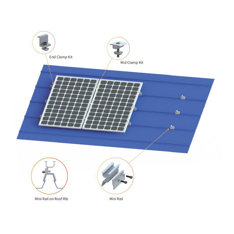 Manufactur standard Solar Brackets - SF Metal Roof Mount – Mini Rail – Solar First