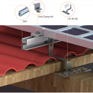 Manufactur standard Solar Brackets - Solar Tile Roof Hook Steel PV Hooks – Solar First