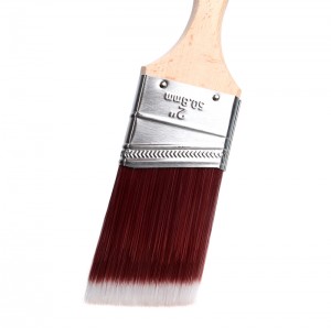 Angular sash brush with beech wood handle